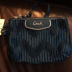 NWT blue coach wristlet
